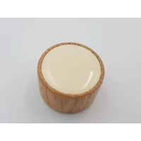 Gałka meblowa drewniana kremowa GAMET GD17 dekor V113