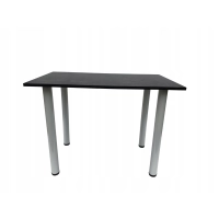 Stół do kuchni jadalni beton ciemny 120 x 60 x 72,6 cm nogi białe
