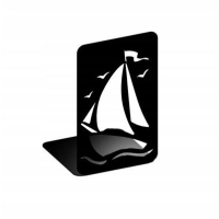 Podpórka do książek ŁÓDKA czarny struktura, AD16