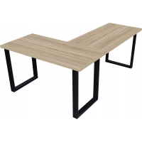 BIURKO NAROŻNE LOFT KOMPUTEROWE LEWE DUŻE 200 x 135 BLAT 36mm SONOMA