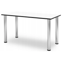 BIURKO GAMINGOWE DLA GRACZY KOMPUTEROWE DUŻE STABILNE BIAŁE-CZARNE BOKI