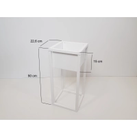 Kwietnik Stojący Stojak na kwiaty loft biały 50cm