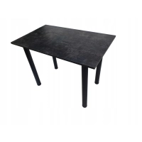 Stół do kuchni jadalni beton ciemny 115 x 60 x 72,6 cm nogi czarne