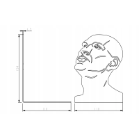 Podpórka do książek czarna strukturalna metalowa głowa AD19