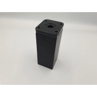 Noga meblowa kwadratowa regulowana czarna H-10 cm (485)