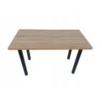 Stół do kuchni jadalni gruby blat dąb sonoma 115 x 60 x 75 cm nogi czarne