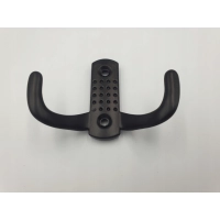 WIESZAK MEBLOWY,HACZYK NA UBRANIA PODWÓJNY CZARNY