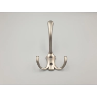 Wieszak meblowy haczyk na ubrania wysoki srebrny mat