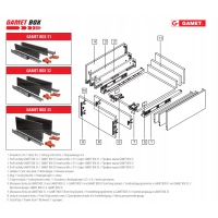 Szuflada GAMET BOX-31 H=89mm niska biała 500mm