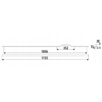 Uchwyt meblowy GAMET UA131 szarobrązowy 352,1056mm (18B)