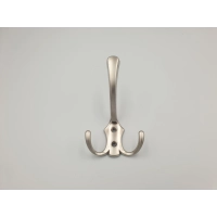 Wieszak meblowy haczyk na ubrania wysoki srebrny mat