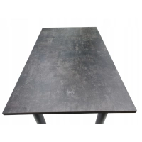 Stół do kuchni jadalni beton ciemny 120 x 60 x 72,6 cm nogi czarne
