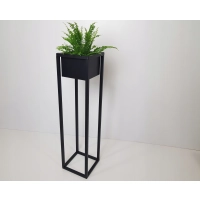 Kwietnik Stojący Stojak na kwiaty loft czarny 90cm