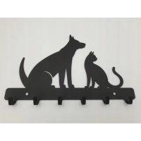 Wieszak wiszący czarny metal kot pies zwierzęta wysoka jakość design