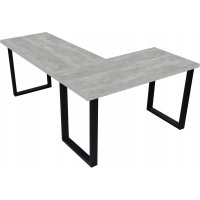 BIURKO NAROŻNE LOFT KOMPUTEROWE LEWE DUŻE 200 x 135 BLAT 36mm BETON