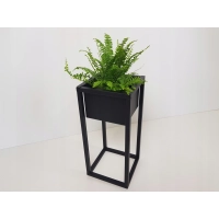Kwietnik Stojący Stojak na kwiaty loft czarny 50cm