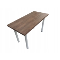 Stół do kuchni jadalni gruby blat dąb lefkas 120 x 60 x 75 cm nogi białe