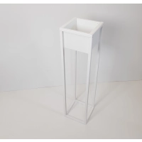 Kwietnik Stojący Stojak na kwiaty loft biały 90cm
