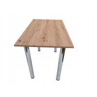 Stół do kuchni jadalni dąb artisan 120 x 60 x 72,6 cm nogi chromowane
