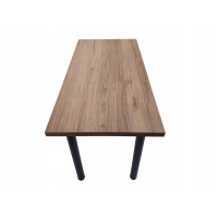 Stół do kuchni jadalni gruby blat dąb odwieczny 135 x 65 x 75cm nogi czarne