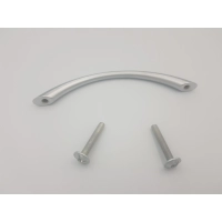 Uchwyt meblowy łukowaty aluminium srebrny