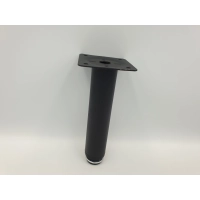 Nóżka meblowa czarna METALOWA okrągła H-150 regulowana (698)