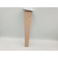 Nóżka skośna do mebli trapez buk 25 cm z blachą