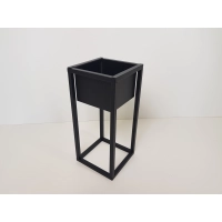 Kwietnik Stojący Stojak na kwiaty loft czarny 50cm