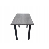 Stół do kuchni jadalni beton jasny 115 x 60 x 72,6 cm nogi czarne