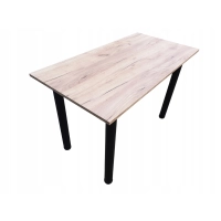 Stół do kuchni jadalni dąb złoty craft 120 x 60 x 72,6 cm loft nogi czarne
