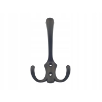 Wieszak wiszący czarny metalowy haczyk H-120mm (699)