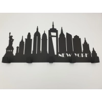 Wieszak wiszący metal miasto Nowy Jork GAMET czarny