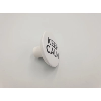 Gałka meblowa keep calm biała GAMET GX01 do pokoju młodzieżowego