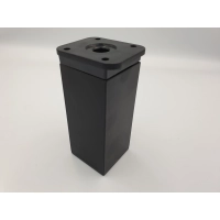 Noga meblowa kwadratowa regulowana czarna H-10 cm (485)