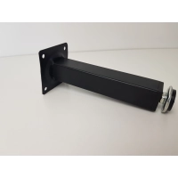 Noga meblowa kwadratowa regulowana 15 cm czarny mat