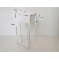 Kwietnik Stojący Stojak na kwiaty loft biały 70cm