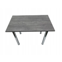 Stół do kuchni jadalni beton jasny 100 x 60 x 72,6 cm nogi chromowane