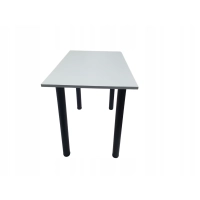 Stół do kuchni jadalni biały 120 x 60 x 72,6 cm nogi czarne