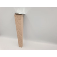 Nóżka skośna do mebli trapez buk 25 cm z blachą