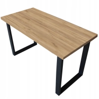 STÓŁ LOFTOWY DO SALONU JADALNI NAJGRUBSZY BLAT 36MM 100x60 DĄB CRAFT ZŁOTY