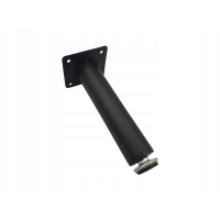 Nóżka meblowa czarna METALOWA okrągła H-150 regulowana (698)