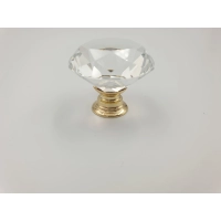 Uchwyt meblowy gałka brylantowa złoty połysk Gamet