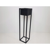 Kwietnik Stojący Stojak na kwiaty loft czarny 90cm