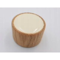 Gałka meblowa drewniana kremowa GAMET GD17 dekor V113