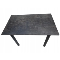Stół do kuchni jadalni beton ciemny 100 x 60 x 72,6 cm nogi czarne