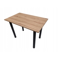 Stół do kuchni jadalni dąb artisan 120 x 60 x 72,6 cm loftowy nogi czarne