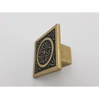 Uchwyt meblowy, gałka kwadratowa, stylizowana, starożytne cywilizacje