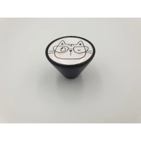 Uchwyt meblowy gałka czarny matowe 3,5 x 3,5 x 2,5 cm