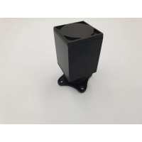 Nóżka meblowa czarna kwadratowa regulowana H-60 (628)