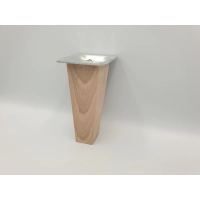 Nóżka skośna do mebli trapez buk 12 cm z blachą